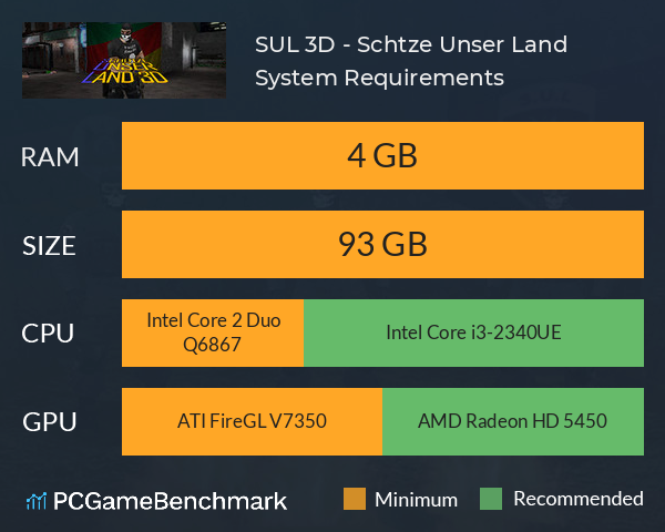 SUL 3D - Schütze Unser Land System Requirements PC Graph - Can I Run SUL 3D - Schütze Unser Land