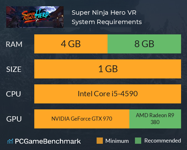 Super Ninja Hero VR System Requirements PC Graph - Can I Run Super Ninja Hero VR