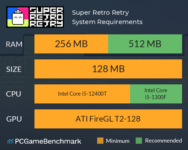 Super Retro Retry System Requirements PC Graph - Can I Run Super Retro Retry