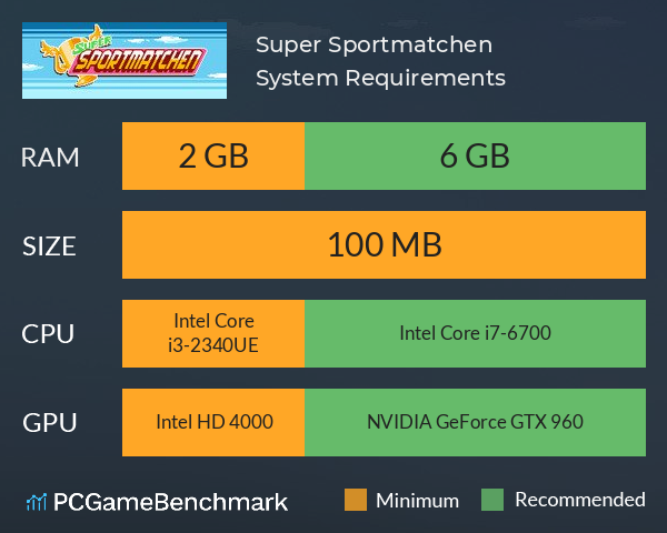 Super Sportmatchen System Requirements PC Graph - Can I Run Super Sportmatchen