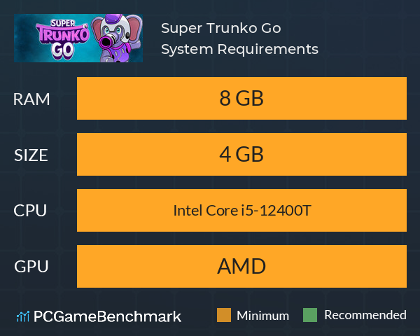 Super Trunko Go System Requirements PC Graph - Can I Run Super Trunko Go