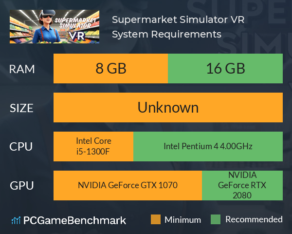 Supermarket Simulator VR System Requirements PC Graph - Can I Run Supermarket Simulator VR