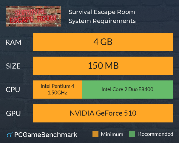 Survival Escape Room System Requirements PC Graph - Can I Run Survival Escape Room