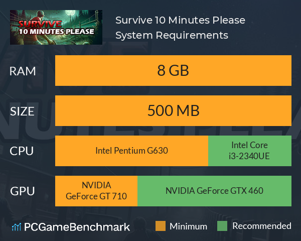 Survive 10 Minutes Please System Requirements PC Graph - Can I Run Survive 10 Minutes Please