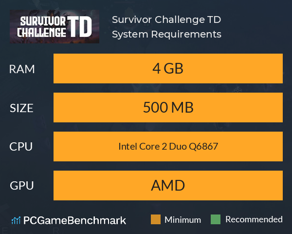 Survivor Challenge TD System Requirements PC Graph - Can I Run Survivor Challenge TD