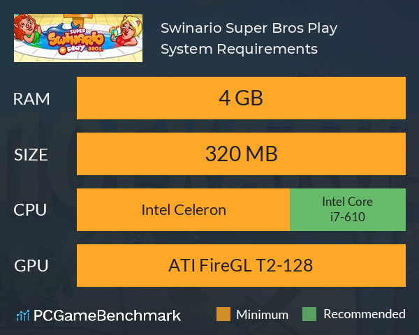 Swinario Super Bros. Play System Requirements PC Graph - Can I Run Swinario Super Bros. Play