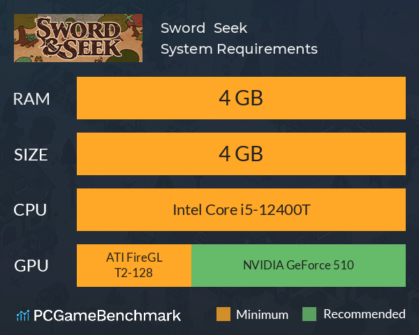 Sword & Seek System Requirements PC Graph - Can I Run Sword & Seek