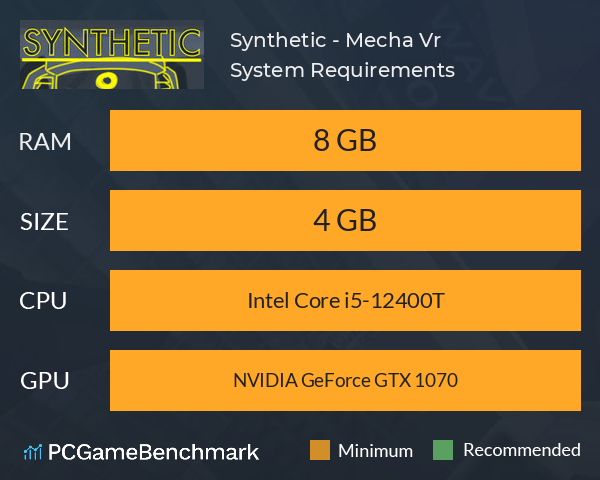 Synthetic - Mecha Vr System Requirements PC Graph - Can I Run Synthetic - Mecha Vr