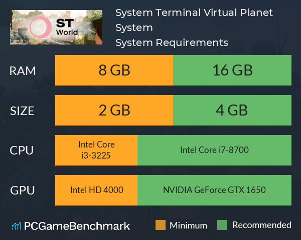 System Terminal: Virtual Planet System System Requirements PC Graph - Can I Run System Terminal: Virtual Planet System