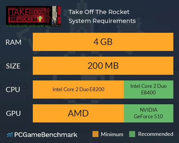 Take Off The Rocket System Requirements PC Graph - Can I Run Take Off The Rocket