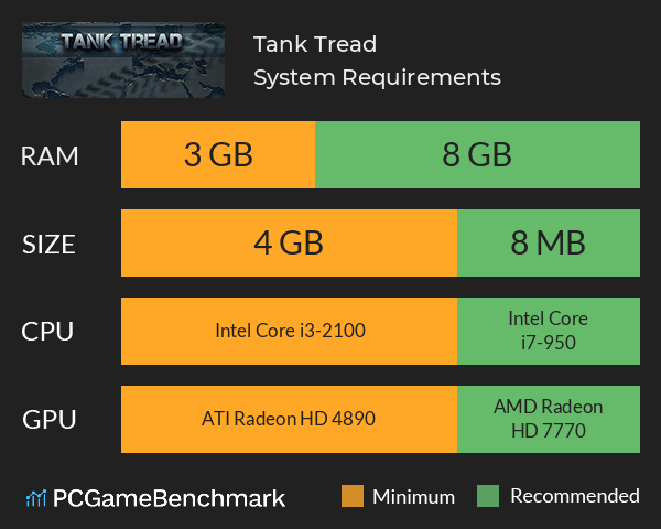 Tank Tread System Requirements PC Graph - Can I Run Tank Tread