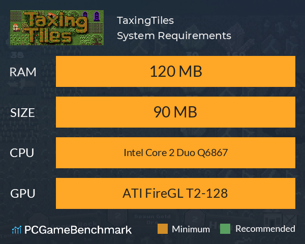 TaxingTiles System Requirements PC Graph - Can I Run TaxingTiles