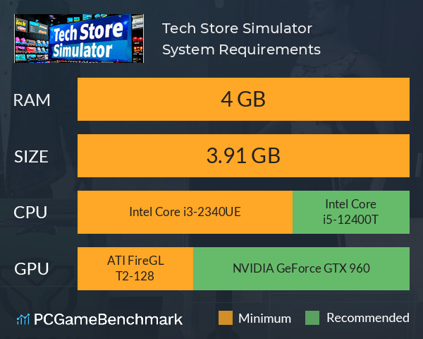 Tech Store Simulator System Requirements PC Graph - Can I Run Tech Store Simulator