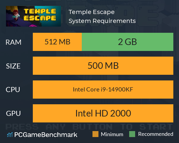 Temple Escape System Requirements PC Graph - Can I Run Temple Escape