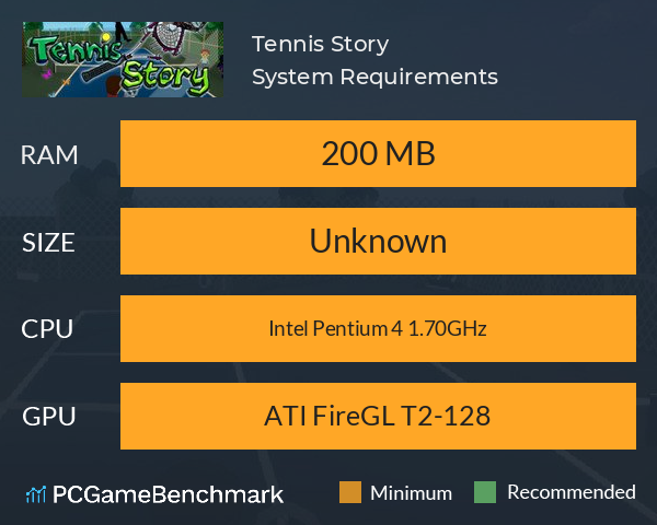 Tennis Story System Requirements PC Graph - Can I Run Tennis Story