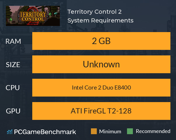 Territory Control 2 System Requirements PC Graph - Can I Run Territory Control 2