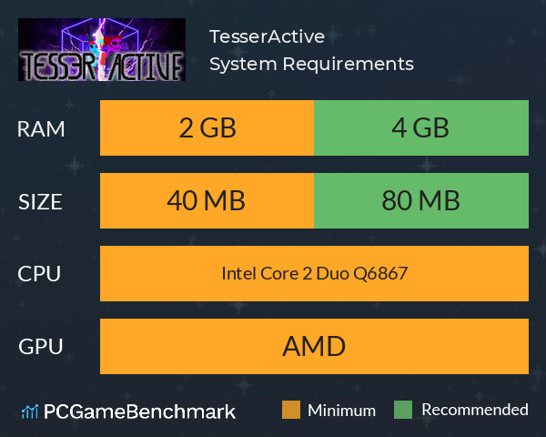 TesserActive System Requirements PC Graph - Can I Run TesserActive