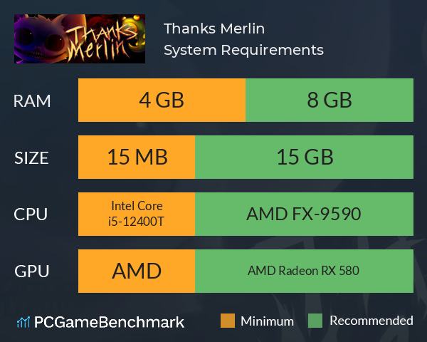 Thanks Merlin System Requirements PC Graph - Can I Run Thanks Merlin