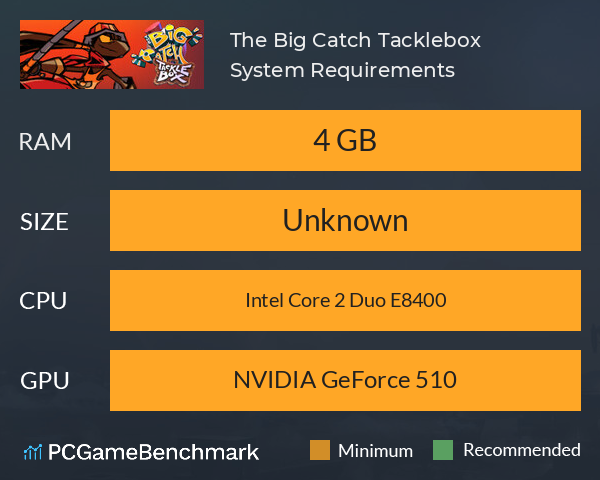 The Big Catch: Tacklebox System Requirements PC Graph - Can I Run The Big Catch: Tacklebox