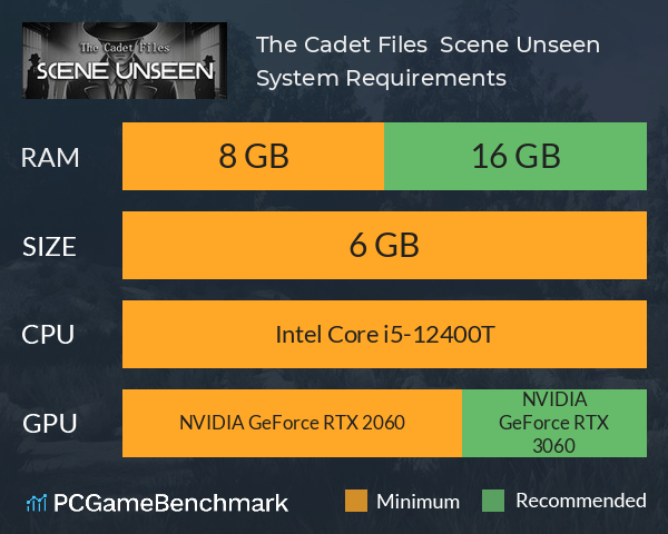 The Cadet Files : Scene Unseen System Requirements PC Graph - Can I Run The Cadet Files : Scene Unseen