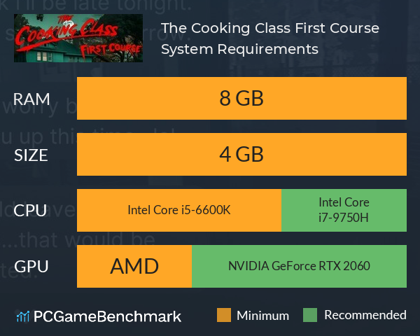 The Cooking Class First Course System Requirements PC Graph - Can I Run The Cooking Class First Course