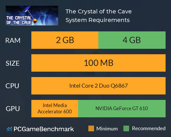 The Crystal of the Cave System Requirements PC Graph - Can I Run The Crystal of the Cave