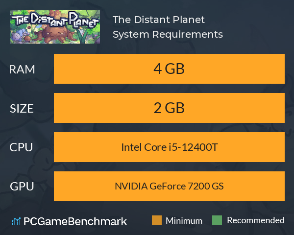 The Distant Planet System Requirements PC Graph - Can I Run The Distant Planet