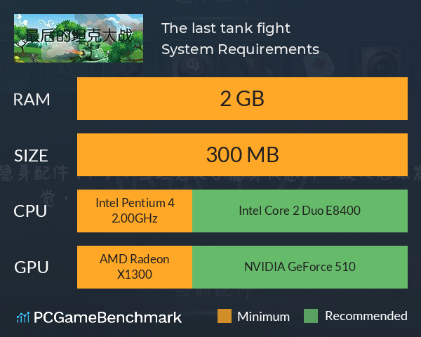 The last tank fight System Requirements PC Graph - Can I Run The last tank fight