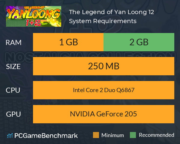 The Legend of Yan Loong 1+2 System Requirements PC Graph - Can I Run The Legend of Yan Loong 1+2