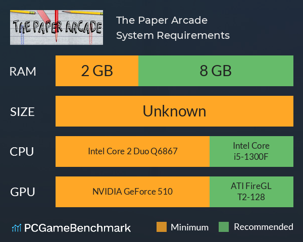 The Paper Arcade System Requirements PC Graph - Can I Run The Paper Arcade