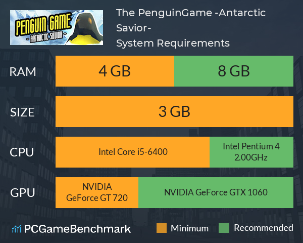 The PenguinGame -Antarctic Savior- System Requirements PC Graph - Can I Run The PenguinGame -Antarctic Savior-