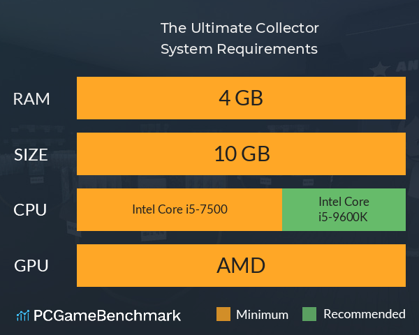 The Ultimate Collector System Requirements PC Graph - Can I Run The Ultimate Collector