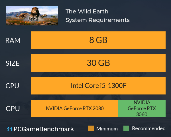 The Wild Earth System Requirements PC Graph - Can I Run The Wild Earth