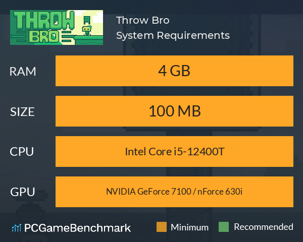 Throw Bro System Requirements PC Graph - Can I Run Throw Bro