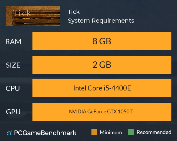 Tick System Requirements PC Graph - Can I Run Tick