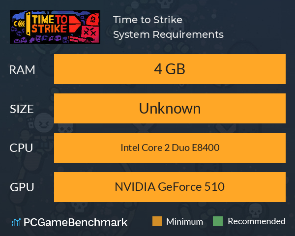 Time to Strike System Requirements PC Graph - Can I Run Time to Strike