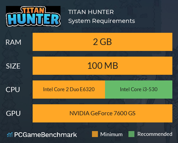 TITAN HUNTER System Requirements PC Graph - Can I Run TITAN HUNTER