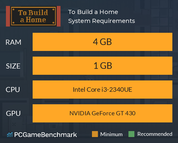 To Build a Home System Requirements PC Graph - Can I Run To Build a Home