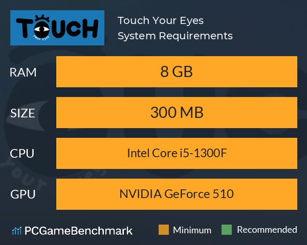 Touch Your Eyes System Requirements PC Graph - Can I Run Touch Your Eyes