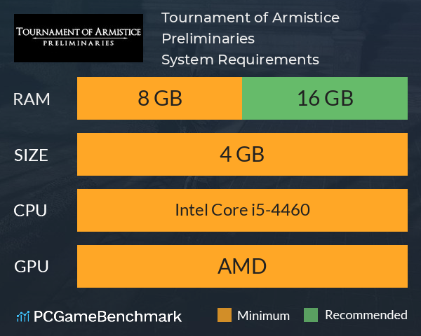 Tournament of Armistice: Preliminaries System Requirements PC Graph - Can I Run Tournament of Armistice: Preliminaries