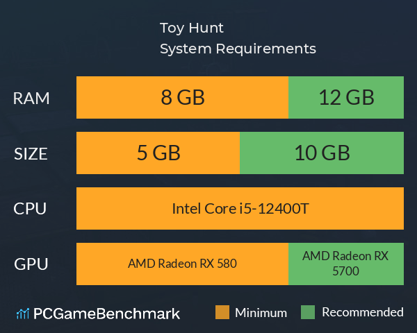 Toy Hunt System Requirements PC Graph - Can I Run Toy Hunt