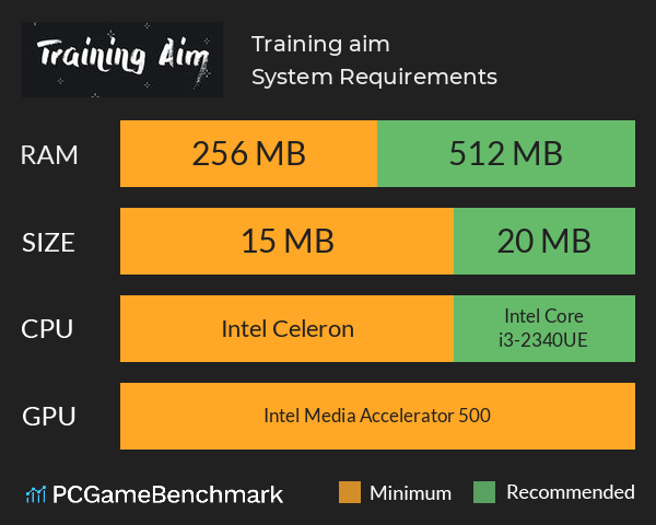 Training aim System Requirements PC Graph - Can I Run Training aim