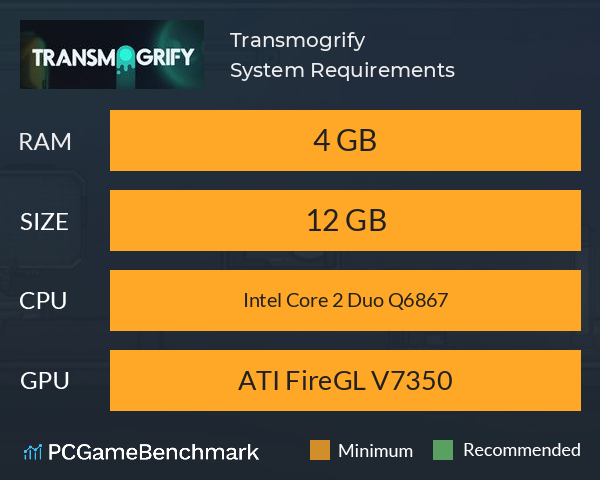 Transmogrify System Requirements PC Graph - Can I Run Transmogrify