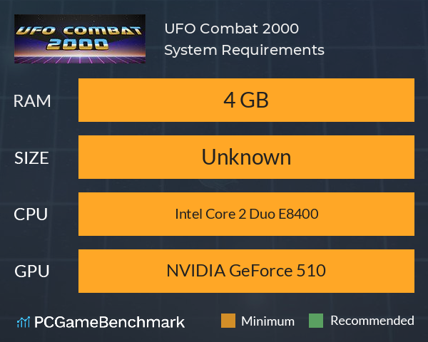 UFO Combat 2000 System Requirements PC Graph - Can I Run UFO Combat 2000