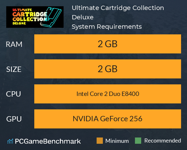 Ultimate Cartridge Collection Deluxe System Requirements PC Graph - Can I Run Ultimate Cartridge Collection Deluxe