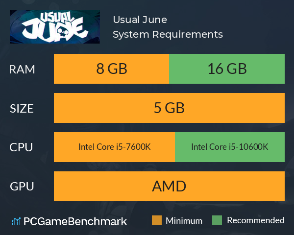 Usual June System Requirements PC Graph - Can I Run Usual June