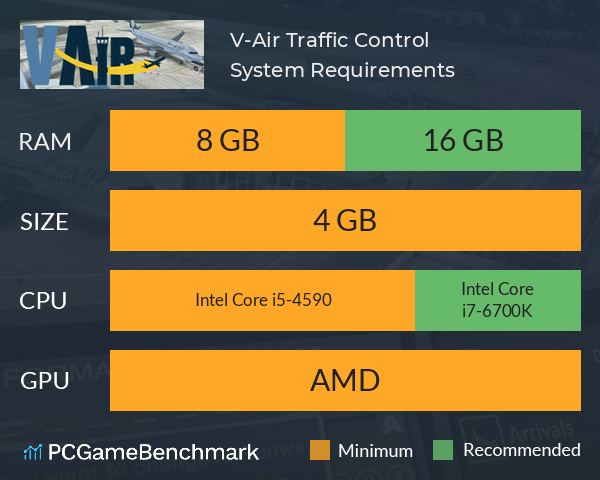 V-Air Traffic Control System Requirements PC Graph - Can I Run V-Air Traffic Control