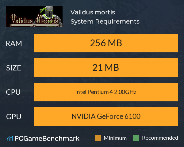 Validus mortis System Requirements PC Graph - Can I Run Validus mortis