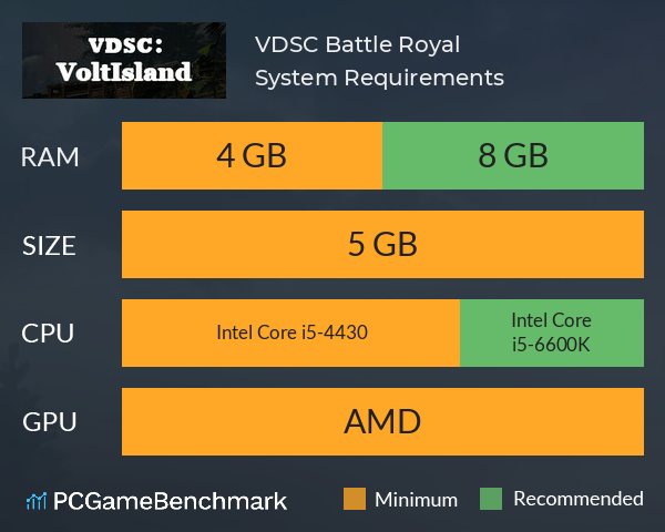 VDSC Battle Royal System Requirements PC Graph - Can I Run VDSC Battle Royal