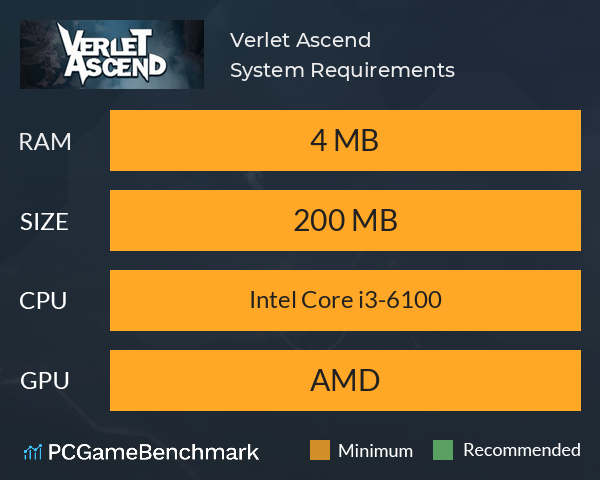 Verlet Ascend System Requirements PC Graph - Can I Run Verlet Ascend